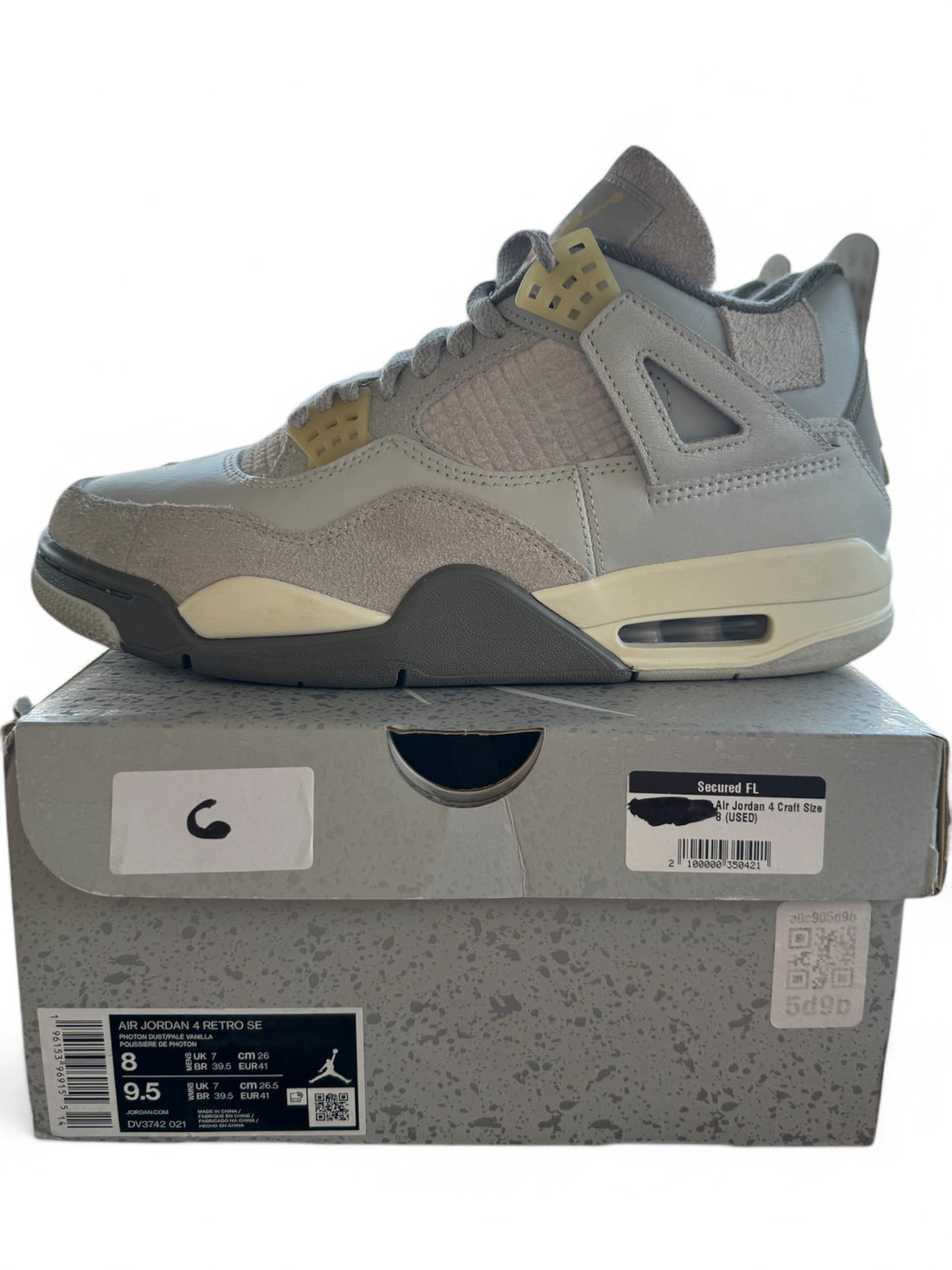 Jordan 4 Retro SE Craft Photon Dust Size 8 Man 9/10 Used like new